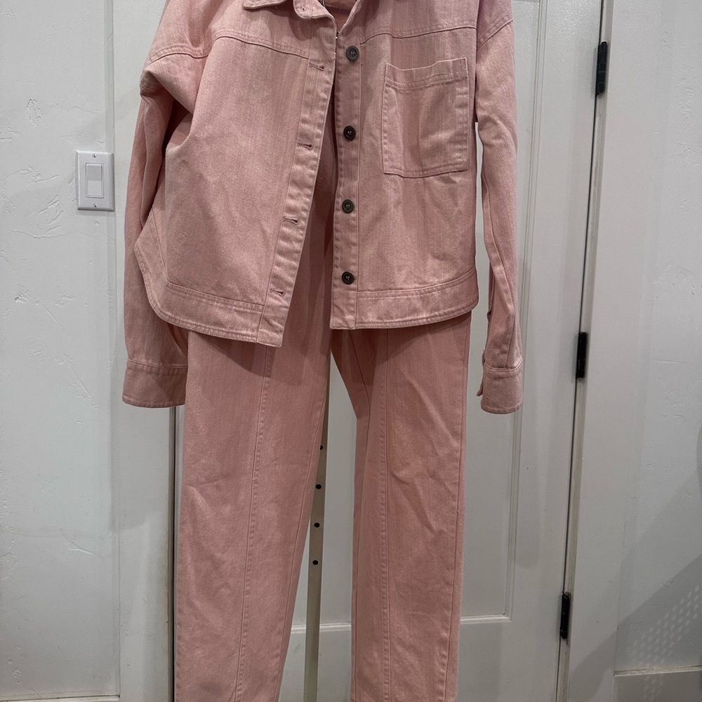 Gilli Pink Straight Leg Pants & Jacket Set